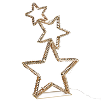 Decorazione natalizia da esterno a LED Stella 80 cm Decorazione natalizia da giardino Illuminata Oro