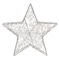 Decorazione natalizia da esterno a LED Stella 50 cm Decorazione natalizia da giardino Illuminata Argento
