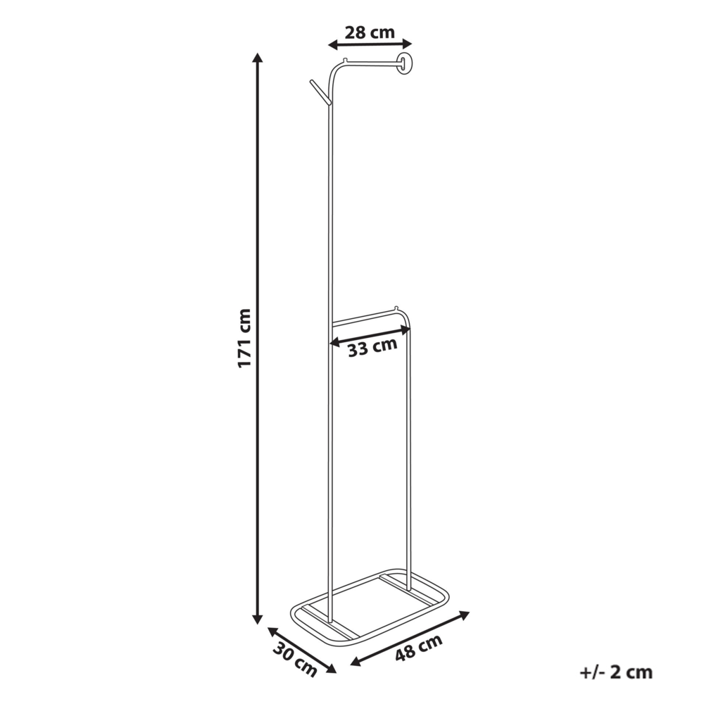 Appendiabiti in ferro bianco in metallo da 171 cm