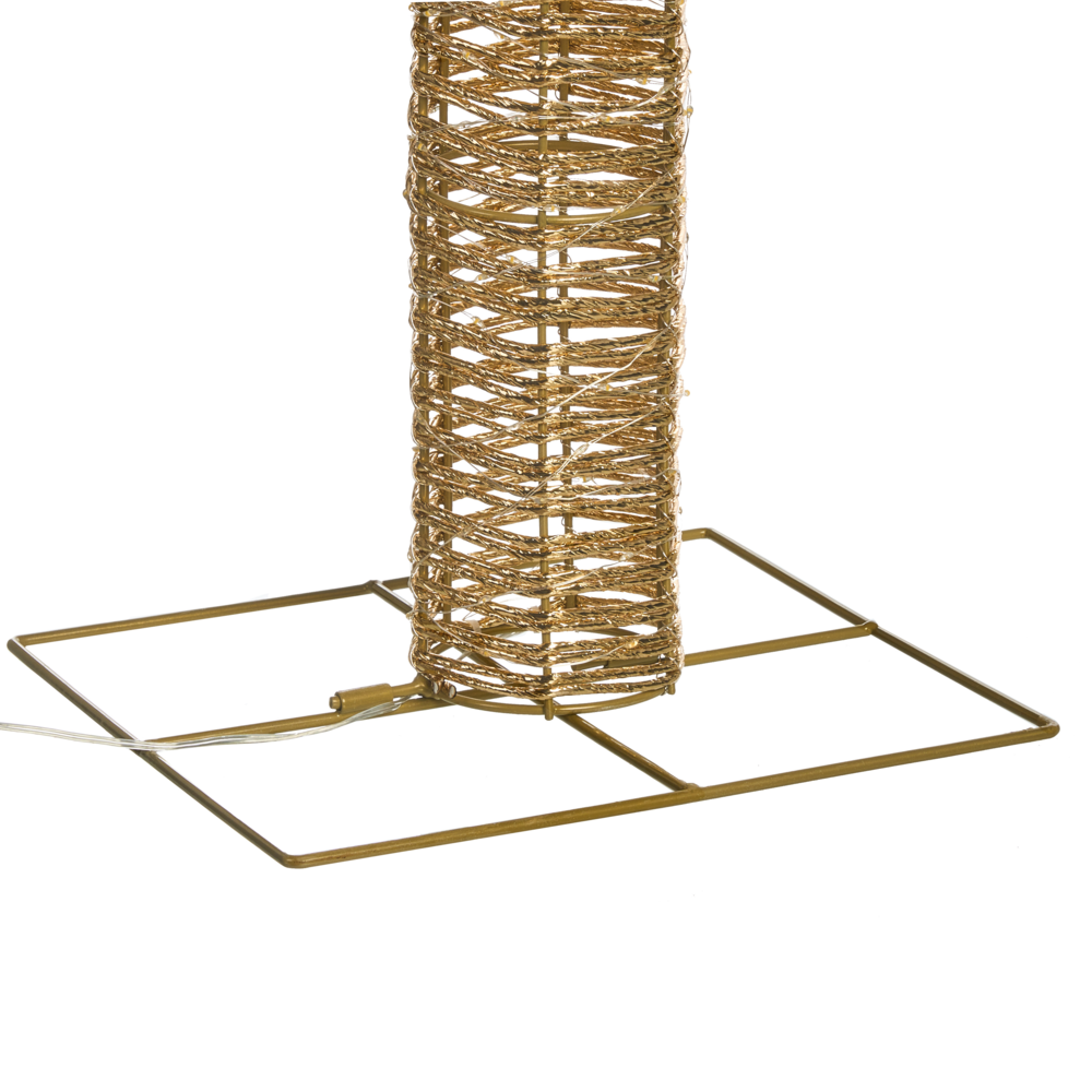 Decorazione natalizia da esterno a LED Candy Cane 74 cm Ornamento natalizio da giardino illuminato oro