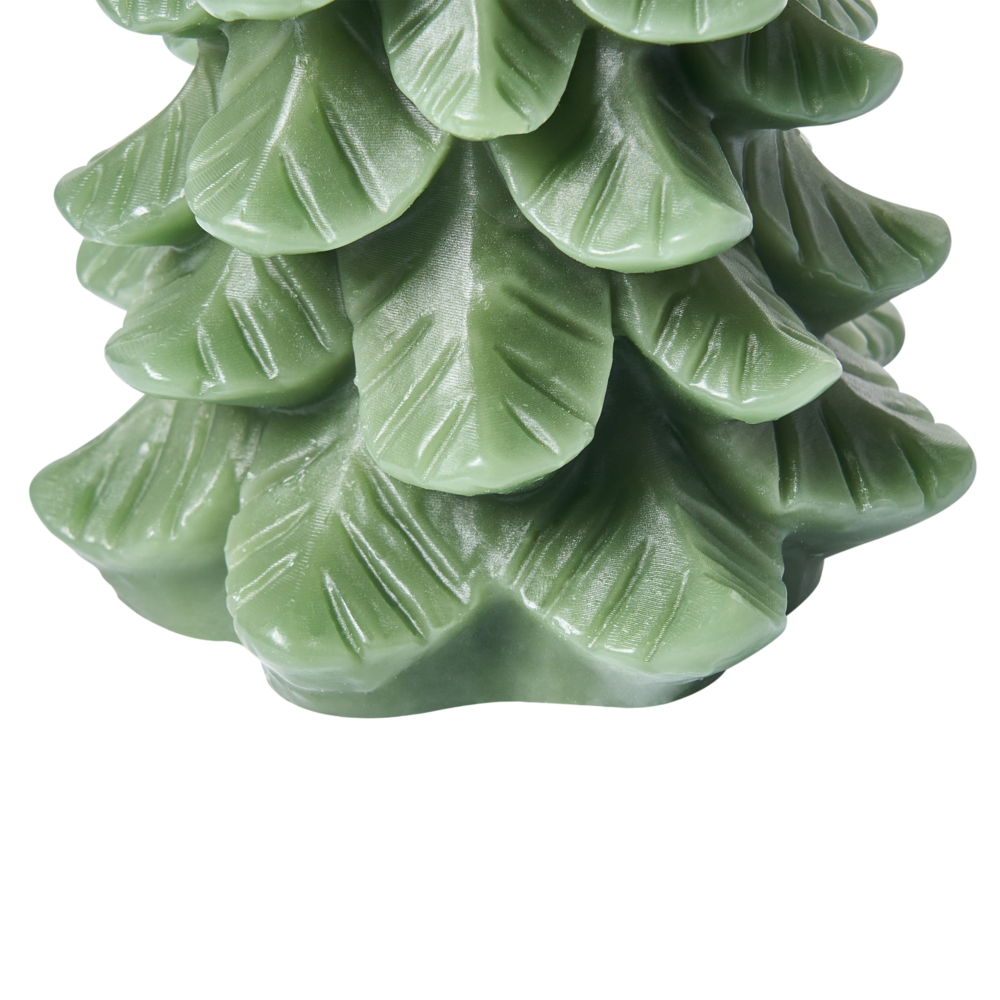 Set di 3 decorazioni natalizie LED per interni per alberi di Natale Candele decorative in paraffina verde