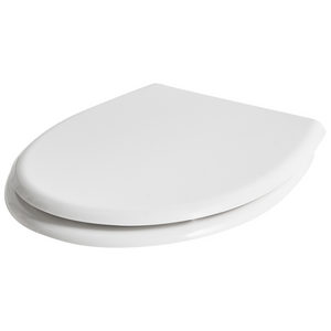 Sedile Soft Close MDF Bianco 46 x 37 cm Sistema di sgancio rapido Sedile aggiuntivo Stile moderno WC bagno