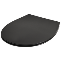 Sedile per wc Duroplast nero 45 x 38 cm Distanza tra i fori 16 cm Chiusura morbida a sgancio rapido Stile moderno wc bagno