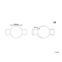 Set di 2 cuscini in tessuto marrone con motivo natalizio accessorio decorativo 60 x 60 cm