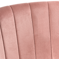 Moderna poltrona girevole da ufficio con braccioli e altezza regolabile velluto rosa