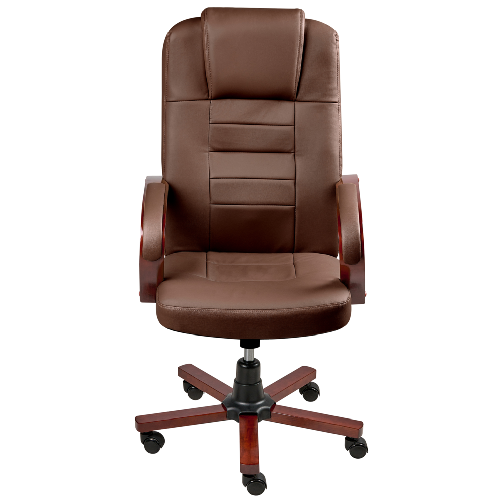 Poltrona massaggiante in pelle girevole riscaldata regolabile con base cromata marrone scuro Girevole Altezza Regolabile