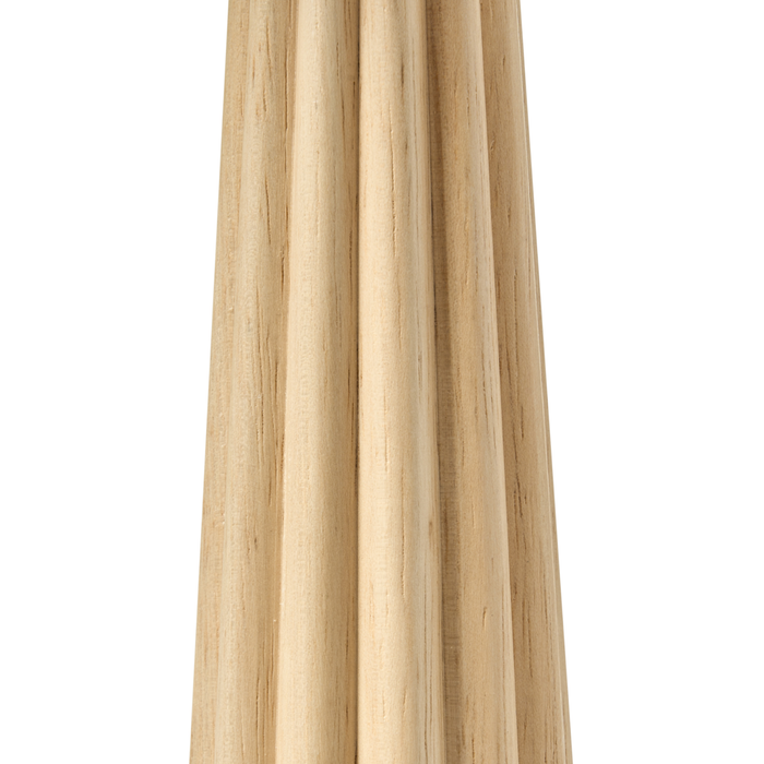 Lampada da tavolo industriale con paralume in tessuto e base in legno di gomma bianco naturale Aligide