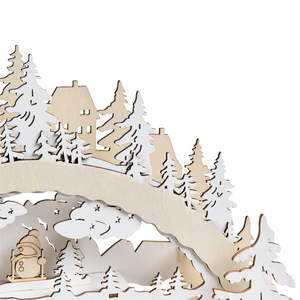 Decorazione natalizia in legno con luci LED Accessori natalizi Marrone chiaro