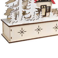 Decorazione natalizia in legno con luci LED Accessori natalizi Marrone chiaro