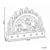 Decorazione natalizia in legno con luci LED Accessori natalizi Marrone chiaro