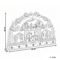 Decorazione natalizia in legno con statuetta LED Accessori natalizi Marrone chiaro