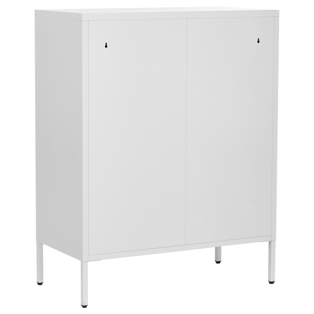 Vetrinetta in ferro bianco con 2 ante in vetro e 2 scomparti chiusi Stile scandinavo