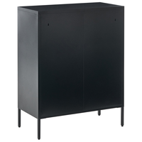 Vetrinetta in ferro nero con 2 ante in vetro e 2 scomparti chiusi Stile scandinavo