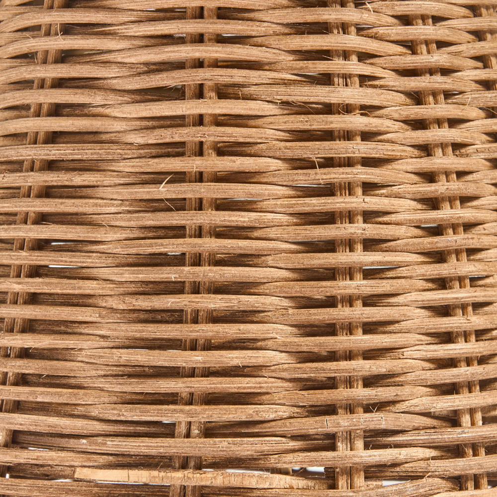 Lampada da tavolo Boho Paralume in rattan Base in vimini Soggiorno Camera da letto Marrone