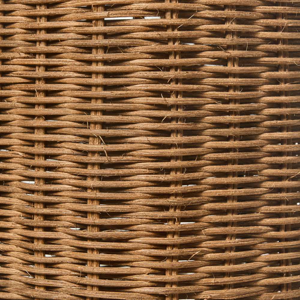 Lampada da terra Boho con paralume in rattan e base in vimini per soggiorno e camera da letto marrone