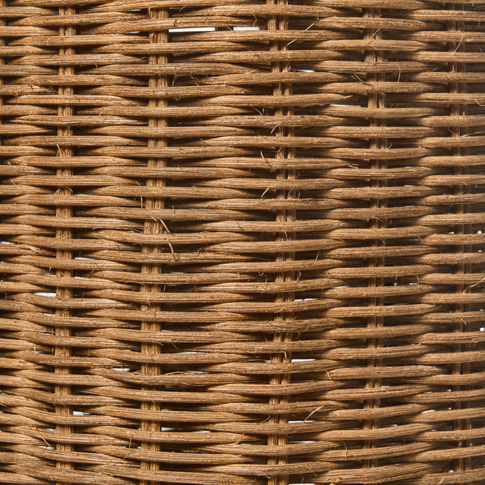 Lampada da terra Boho con paralume in rattan e base in vimini per soggiorno e camera da letto marrone