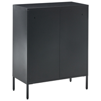 Credenza in ferro nero a 4 ante per documenti da casa