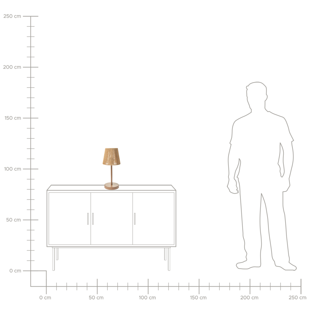 Lampada da tavolo in corda di carta marrone Paralume in ferro metallico con finitura opaca Base a gabbia Luce Camera da letto Soggiorno