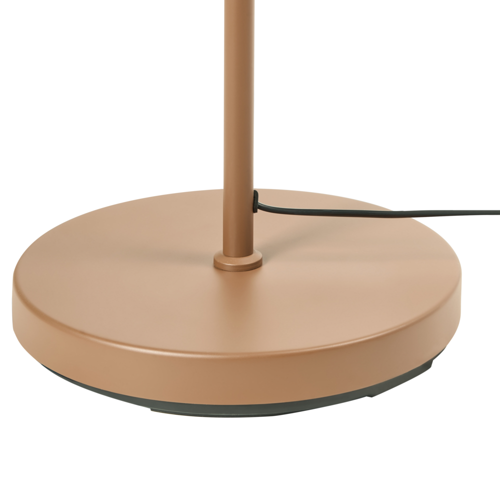 Lampada da terra in carta marrone paralume di corda metallo ferro finitura opaca base gabbia paralume luce camera da letto soggiorno stile Boho