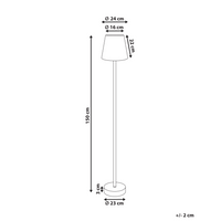 Lampada da terra in carta marrone paralume di corda metallo ferro finitura opaca base gabbia paralume luce camera da letto soggiorno stile Boho