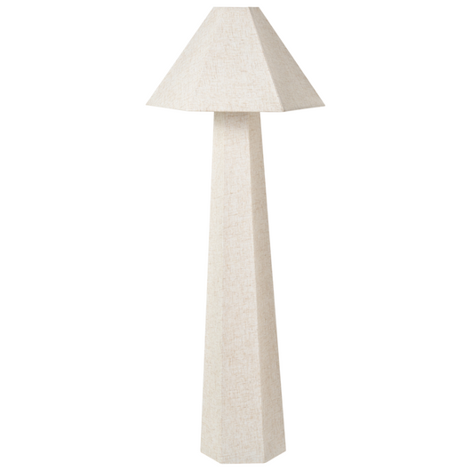 Lampada da terra Luce Beige Tessuto Ombra Base Gabbia Ombra Luce Camera da letto Soggiorno Moderno