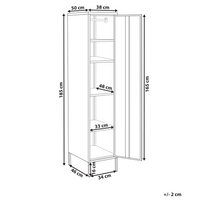 Armadietto in metallo bianco con 5 ripiani e binario Ufficio domestico moderno