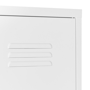 Armadietto in metallo bianco con 5 ripiani e binario Ufficio domestico moderno