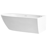 Vasca da bagno angolare sinistra 170 x 80 cm Finitura acrilica bianco lucido stile moderno