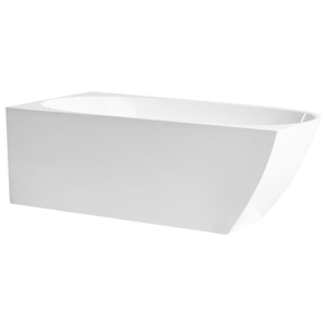 Vasca da bagno angolare sinistra 170 x 80 cm Finitura acrilica bianco lucido stile moderno
