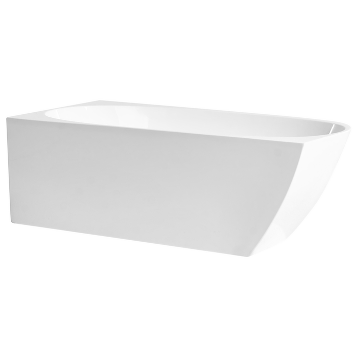 Vasca da bagno angolare sinistra 170 x 80 cm Finitura acrilica bianco lucido stile moderno