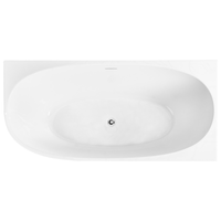 Vasca da bagno angolare sinistra 170 x 80 cm Finitura acrilica bianco lucido stile moderno