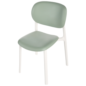 Set di 4 sedie da giardino verde leggere e resistenti alle intemperie stile moderno