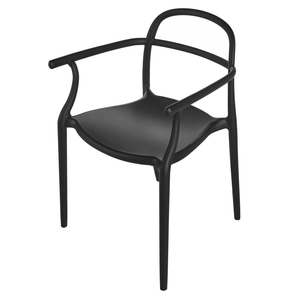 Set di 2 sedie da giardino leggere e resistenti alle intemperie colore nero pastello stile moderno