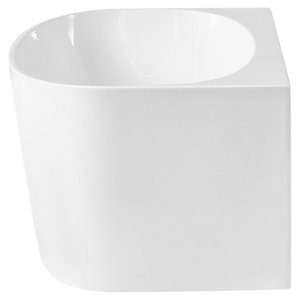 Vasca da bagno in acrilico ovale a filo parete 150 x 79 cm Bianca stile moderno