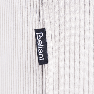 Pouf imbottito modulo poggiapiedi quadrato gambe nere in corda bianco sporco Stile moderno