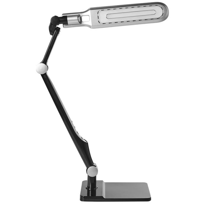 Lampada da tavolo LED per ufficio domestico con braccio regolabile e orientabil dimmer continuo e modalità CCT Colore nero