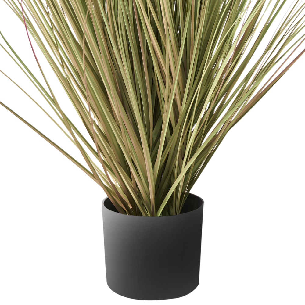Pianta artificiale in vaso Erba verde Fiore di canna Bianco di Guelder e vaso di plastica nero 120 cm Accessorio decorativo per la casa