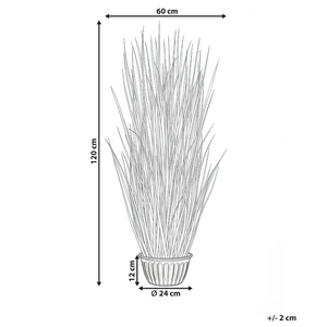 Pianta artificiale in vaso Materiale sintetico verde e vaso di plastica nero 120 cm Accessorio decorativo per la casa