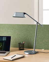 Lampada da tavolo LED per ufficio domestico con braccio regolabile e orientabile dimmer continuo e timer colore grigio