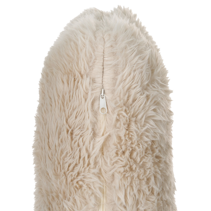 Poltrona in tessuto beige Gambe in legno con braccioli e cuscino Soggiorno classico tradizionale