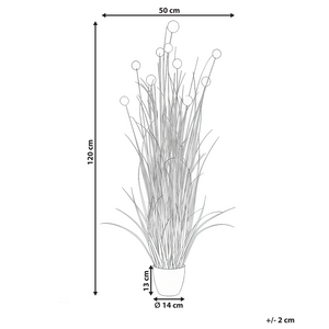 Pianta artificiale in vaso Materiale sintetico verde e vaso di plastica nero 120 cm Accessorio decorativo per la casa