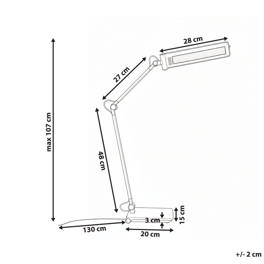 Lampada da tavolo LED per ufficio domestico con braccio regolabile e orientabile dimmer a 5 livelli e timer argento