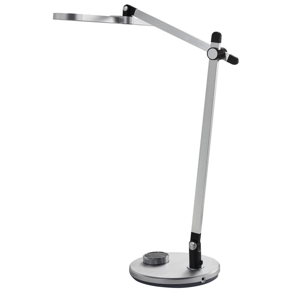 Lampada da scrivania multifunzionale a LED Argento ABS Tavolo Computer Lettura Illuminazione Braccio ruotabile Dimmer Stepless