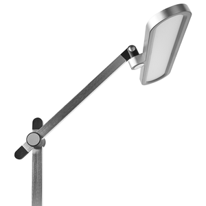 Lampada da scrivania multifunzionale a LED Argento ABS Tavolo Computer Lettura Illuminazione Braccio ruotabile Dimmer Stepless