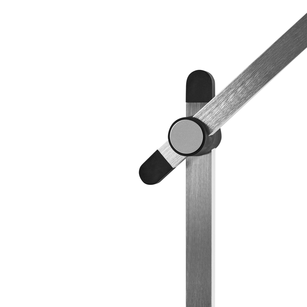 Lampada da scrivania multifunzionale a LED Argento ABS Tavolo Computer Lettura Illuminazione Braccio ruotabile Dimmer Stepless