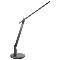 Lampada da tavolo LED per ufficio domestico con braccio regolabile e orientabile dimmer a 10 livelli e timer grigio