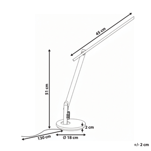 Lampada da tavolo LED per ufficio domestico con braccio regolabile e orientabile dimmer a 10 livelli e timer grigio