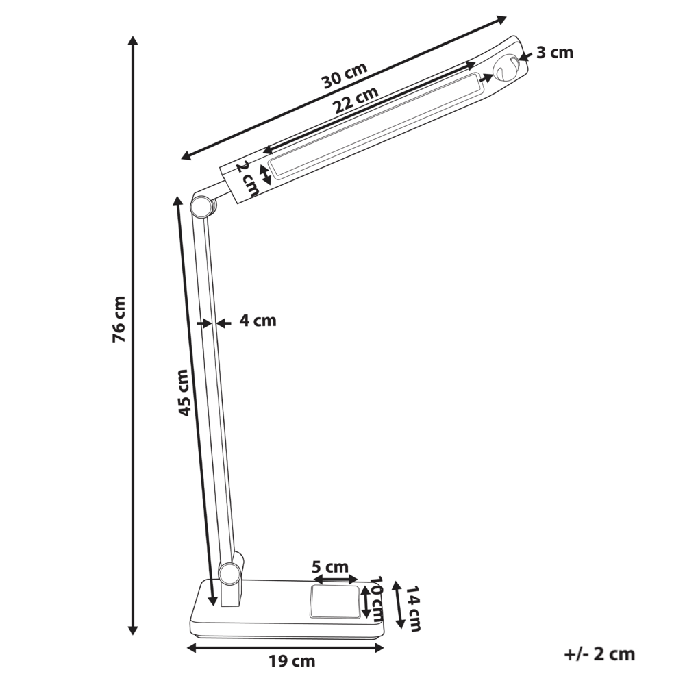 Lampada da scrivania a LED sintetico Braccio regolabile Paralume rotante Dimmer Sensore di movimento 3 colori Casa Ufficio Grigio