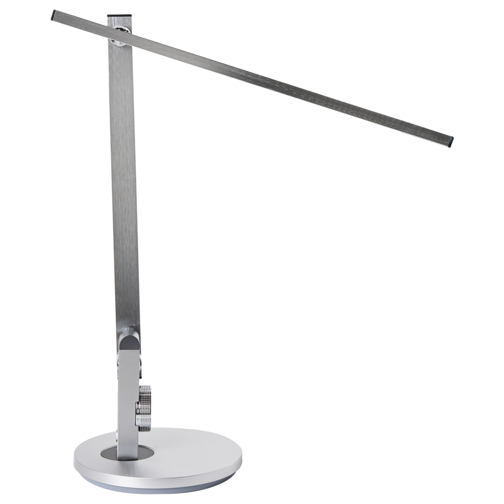 Lampada da tavolo LED per ufficio domestico con braccio regolabile e orientabile dimmer a 10 livelli e timer argento