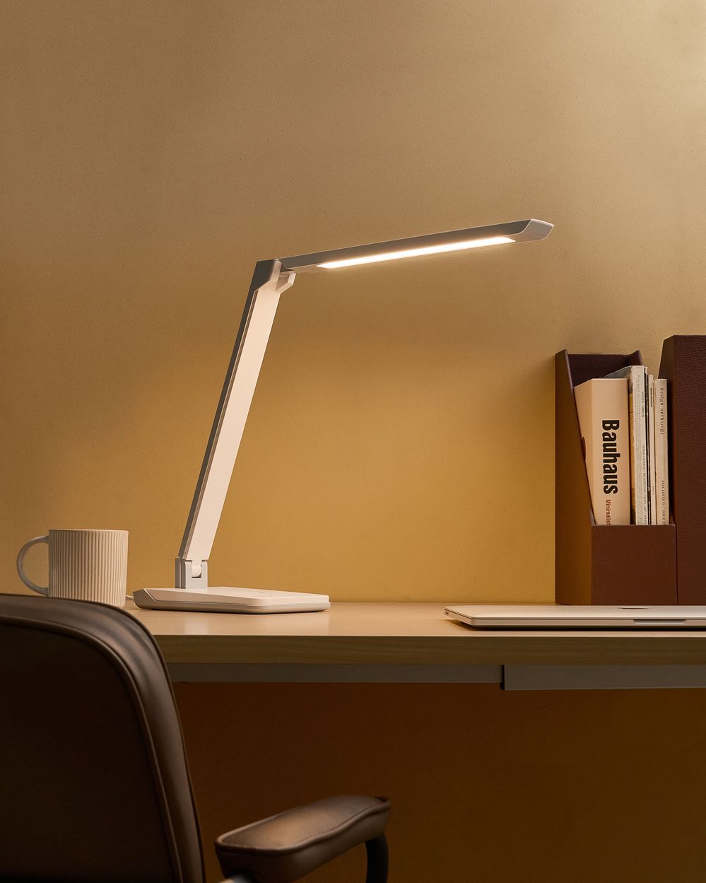 Lampada da scrivania a LED Materiale sintetico bianco Luminosità e colore regolabili Dimmer Casa Ufficio